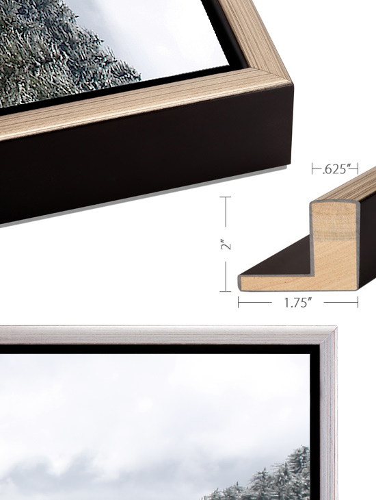 Slim Float Silver Frame