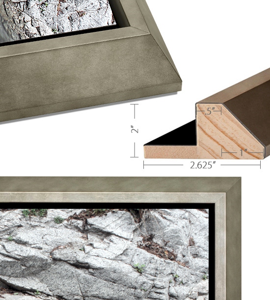 Wedge Float Pewter Frame