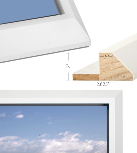 Wedge Float White Frame