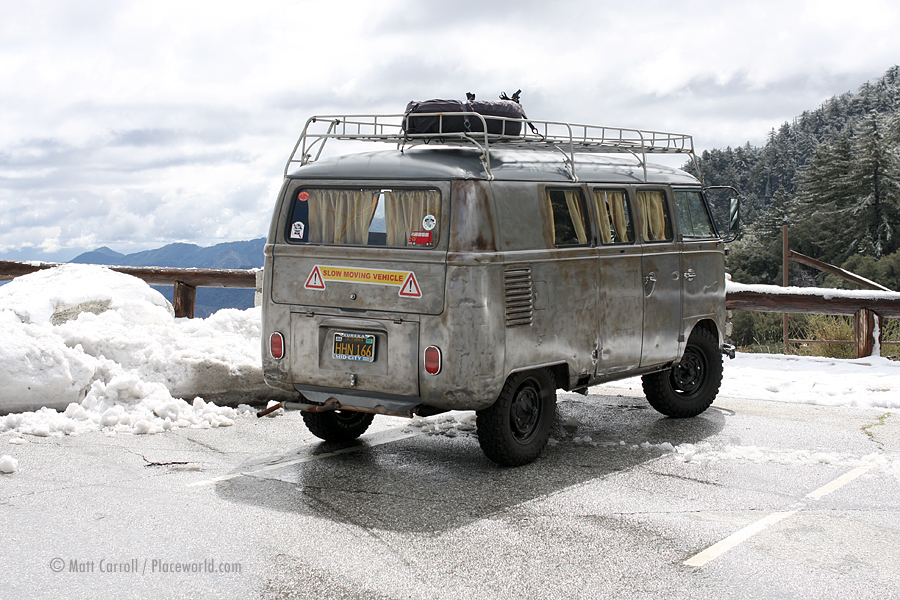 Van parked at Red Box Gap