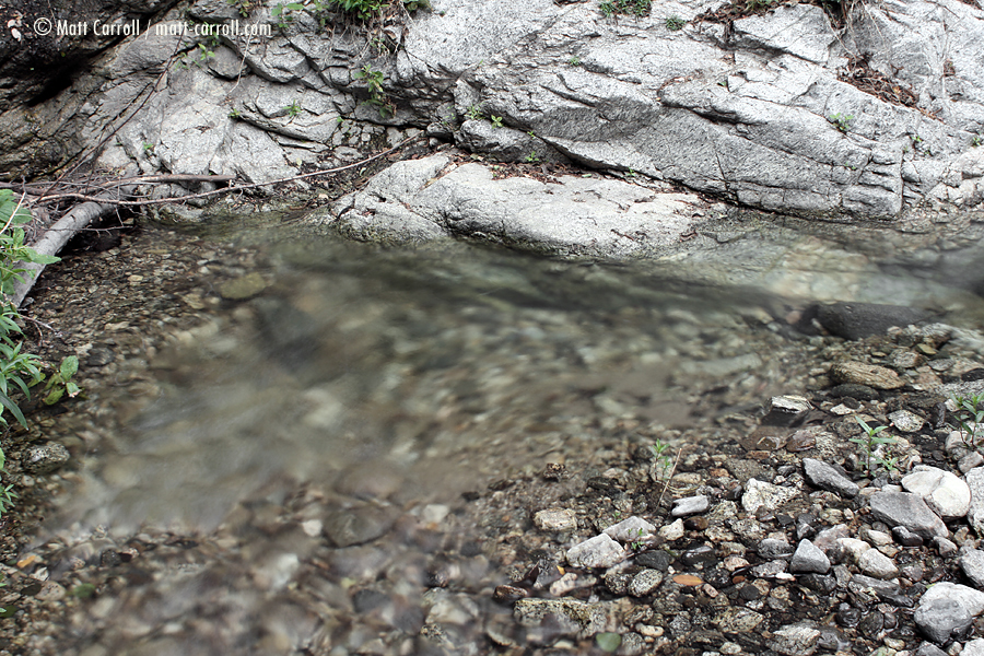 Sharp bend on the West Fork San Gabriel River